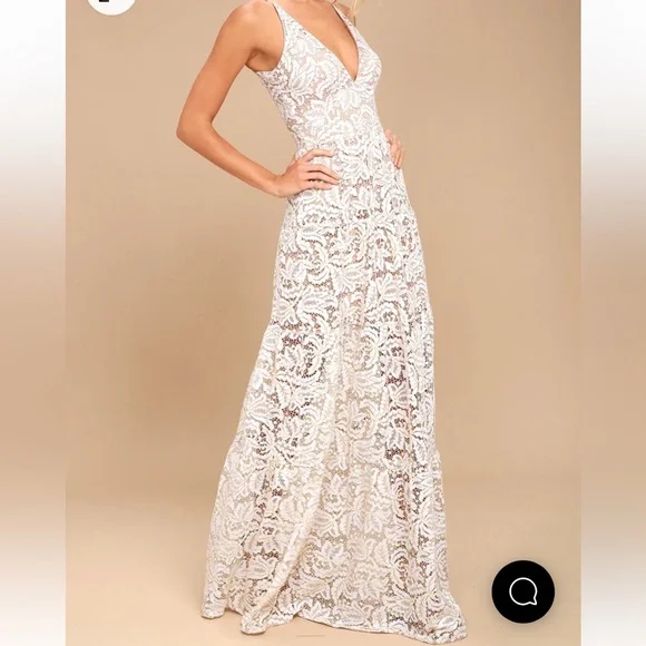 NWOT Dress the Population Melina Gold and White Lace Maxi Dress
Size XS - Picture 2 of 7